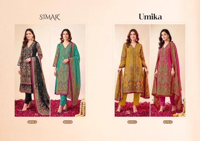 Glossy simar umika twill jacquard wholesale dress material